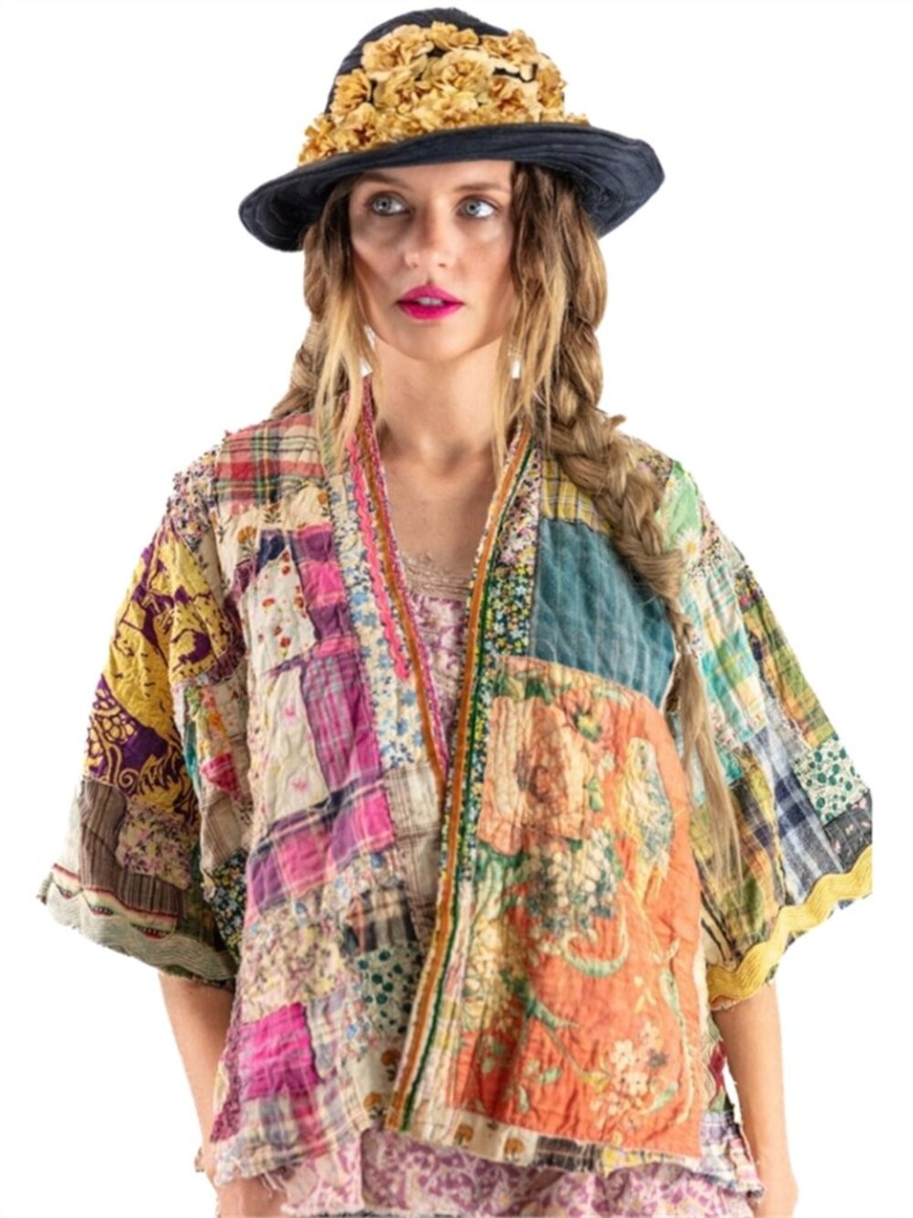 Magnolia Pearl Patchwork Dekker Kimono 1152 – Madras Calico (NWT)